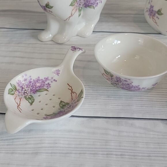 Royal Patrician fine bone china cat creamer and sugar set with accessories - Picture 5 of 14